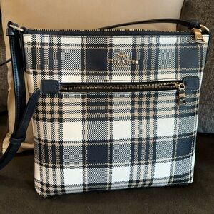 Coach authentic plaid crossbody w matching wallet